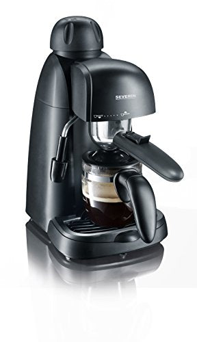 SEVERIN Espressomaschine, kleine Kaffeemaschine für bis zu 4 Tassen Espresso, Kaffeemaschine mit Milchschäumer für Kaffee-Milch-Spezialitäten, ideal für Singles, schwarz, KA 5978 im Sale